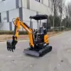 Excavadora Compacta de Orugas Diésel Tipo 18 para Excavación de Zanjas en Jardines y Huertos, Excavadora Pequeña para Uso Doméstico y Agrícola