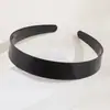 Faixa de Cabeça Plástica ABS Brilhante Antiderrapante, Estendida e Espessada, Base Totalmente de Tecido Preto, Acessórios DIY para Cabelos Soltos