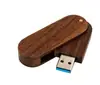 Memoria USB Giratoria de Madera 8G16G32G64G128G Memoria USB para Oficina de Negocios Se Puede Personalizar con Logo Memoria USB de Regalo