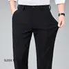 Pantalones de vestir rectos holgados, nuevo modelo de otoño, disponibles en una amplia gama de tallas, pantalones casuales diarios para hombre, elásticos, sin arrugas, pantalones de traje