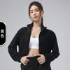 Top de proteção solar original de tecido com toque fresco de verão personalizado para mulheres, jaqueta esportiva leve e respirável com gola alta, caimento solto