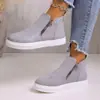 Zapatos Deportivos Cruzados Nuevos para Primavera y Otoño 2025 Estación Independiente de Amazon Zapatos Casuales para Mujer con Doble Cremallera Europea y Americana