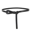 Cinturón de Piel de Vaca de Dos Capas para Mujer, Accesorio Decorativo para Vestidos y Camisas, Elegante Versátil Negro y Blanco Estudiante Delgado de Cuero