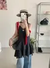 Susan En Stock 2026 Verano Nuevo Estilo Coreano Vestido Camisola de Cuadros con Volantes Si517