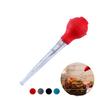 Bomba de condimento de silicona para pollo y pavo, herramienta para barbacoa, tubo de condimento con goteo y aguja de sabor con cepillo de limpieza, bomba para pavo