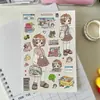 Pegatinas Lindas y Adorables de Niña, Pegatinas Dulces y Geniales de Niña, Pegatinas de Dibujos Animados Estilo Ins, Pegatinas para Diario DIY de Personajes Coreanos