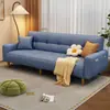 Sofá de cuero resistente a los arañazos de gato para salas de estar pequeñas, multifuncional, plegable, adecuado para apartamentos de alquiler, diseño simple