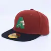 Gorra de Béisbol Plana Personalizada con Parche de Letra para Bebé, Gorra Hip-Hop de Bloques de Color Estilo Europeo y Americano, Gorra de Sol para Niños de Primavera y Verano al por Mayor