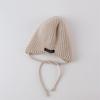Sombrero infantil nuevo de Corea del Sur otoño e invierno simple ins niñas tejido gorro de lana para bebé gorro para proteger las orejas del bebé al por mayor