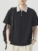 Ropa para Hombre Fengshe / Verano 2026 Camisa Polo de Verano para Hombre con Media Cremallera y Cuello Camisero de Manga Corta