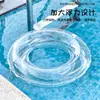 Flotador de natación transparente de colores Ins para adultos y niños, Accesorio para fotos con purpurina, Flotador inflable para axilas para adultos y niños