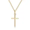 Joyería Transfronteriza Europea y Americana, Collar con Colgante de Cruz Incrustado de Diamantes Moderno y Sencillo, Cadena para Clavícula de Lujo Ligero y Alta Gama, Accesorios para Mujer