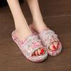 Pantuflas de Tela con Suela de Tela para Parejas Hogar Interior No Dañan el Piso Silenciosas Verano Cuatro Estaciones Primavera, Otoño e Invierno Pantuflas de Suela Suave para Hombres y Mujeres
