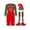 Ropa Navideña para Niños, Conjunto de Vestido para Mujer, Disfraces de Cosplay para Hombre y Mujer, Disfraces Verdes de Elfo para Adulto