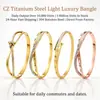 Selección transfronteriza de pulseras de acero inoxidable con diamantes, patrón romano de cruz anudada, joyería versátil de nicho para mujer