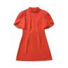 2025 primavera nuevo vestido de mujer estilo europeo y americano cuello mao francés color sólido lazo decorativo hueco en la espalda mujer