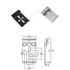 Hebilla de Riel Guía Industrial DIN35mm HS-A35 Soporte de Montaje Fijo Aleación de Aluminio Hebilla Blanca Negra