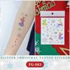 Nuevos Ruikalong Transfronterizos Impermeables Infantiles Dibujos Animados Brillo Serie Navideña Pegatinas de Tatuaje Nieve Degradada Pegatinas para la Cara