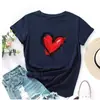 Camiseta de Algodão Tamanho EuropeuPopular Feminina 100% Algodão Estampada Casual Esportiva Manga Curta Simples Multifuncional