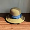 Sombrero de Paja para Mujer, Nuevo Estilo de Verano, Sombrero Retro con Borde Enrollado para Protección Solar, Sombrero de Sol a la Moda para Mujer, Sombrero de Talla Grande, Sombrero de Verano para Mujer