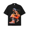 Primavera/Verão 2026 Andre3000 Europeu e Americano High Street 300g Algodão Penteado Gramatura Pesada Manga Curta Camiseta de Manga Curta para Casal
