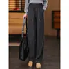Pantalones casuales rectos nuevos de corte fluido, estilo sencillo para el día a día, hechos a medida, pantalones rectos cálidos versátiles de forro polar para otoño e invierno 2026