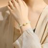 Pulsera de Moneda de Jade Hetian Chapada en Oro de Plata Esterlina S925 de Fujian y Guangdong, Elegante Pulsera de Lingote de Año del Zodíaco, Joyería de Nuevo Estilo Chino