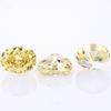 Amarillo Goose Ovalado Acero de Alto Carbono Diamante Flor de Hielo Circonita al por Mayor Forma de Huevo Zirconia Cúbica Sintética Wuzhou Corte Flor de Hielo