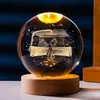 Suprimento Especial Transfronteiriço Criativo Bola de Cristal de Animal Marinho 3D Base de Madeira Luminosa Luz Noturna Ornamento de Bola de Cristal para Mesa