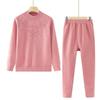 Conjunto Outono e Inverno para Vovó Mulheres de Meia-Idade e Idosas Mãe Roupa Térmica Conjunto de Duas Peças Roupas de Outono para Idosos Roupas para Senhoras Idosas