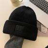 Gorro de lana gruesa con gran circunferencia de cabeza para niños, para otoño e invierno, holgado, cálido, para el frío, con cara grande, para mostrar la cara, tejido pequeño, con protección para las orejas.