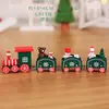 Adornos navideños Tren de madera navideño Niños Jardín de infantes Vacaciones Regalos navideños Adornos navideños Regalos