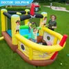 Castillo Inflable para Niños Hogar Tobogán Inflable Interior y Exterior Parque de Trampolín Pequeño Castillo Inflable Antideslizante en Stock