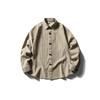 Ropa Vintage 2025 Otoño Nuevo Japonés Retro Pana Rayada Holgada Adelgazante Versátil Camisa de Manga Larga para Hombre