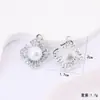 Pulsera Colgante Flor Hoja Estilo Pastoral Nuevo de Verano Collar Accesorios para Joyería DIY Colgante de Perla Venta al por Mayor
