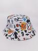 Sombrero de Pescador con Estampado de Halloween Estilo Nuevo Europeo y Americano Sombrero Cubo Tie-Dye Graffiti para Hombres y Mujeres Protección Solar y Sombreado para Exteriores Primavera y Verano