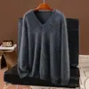 Nuevo Estilo Suéter de Punto 100% Cachemira Pura con Cuello en V Cepillado para Mujer, Estilo Otoño/Invierno Suave y Acogedor, Suéter de Punto de Alta Gama