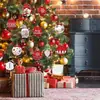 Conjunto de Pingentes de Madeira Bola de Natal Criativa Transfronteiriça Decoração de Árvore de Natal Suprimentos para Decoração de Festa em Casa Decorações