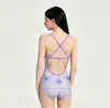 (Camada Única com Bojo) Maiô Feminino para Natação Profissional em Piscinas, Estilo Cartoon para Estudantes e Meninas Jovens, Roupa de Banho para Treinamento