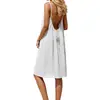 2026 Vestido Corto de Color Sólido Arrugado de Seda Helada Sin Tirantes Espalda Descubierta Fruncido para Comercio Exterior Transfronterizo Europeo y Americano Vestido de Playa para Vacaciones para Mujeres