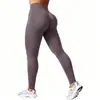 Calça de Yoga Feminina de Cintura Alta Pêssego Sem Costura Transfronteiriça para Levantar o Bumbum, Leggings Fitness Justas, Calça Esportiva Df de Nove Pontos