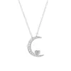Dongdaemun Star Moon Colar Feminino Nova Moda All-match Japonês e Coreano Simples Amor Lua Colar de Prata Esterlina Atacado