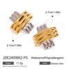 Design silencioso senso 18K ouro aço inoxidável ouro e prata cor combinando costela X brincos aço inoxidável jóias atacado