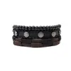 Pulsera para Hombre Transfronteriza, Nuevo Modelo de Amazon, Venta Directa de Fábrica, Popular Pulsera de Cuero para Hombre Estilo Vacacional