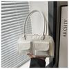 Bolsa de Axila Estilo Coreano Feminina 2025 Nova Moda Moderna Vintage Bolsa Tote Simples Grande Capacidade Cor Sólida Bolsa de Mão Feminina