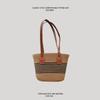 Bolso de paja hecho a mano para mujer, bandolera tejida, combinable, moderno, de gran capacidad, para ir al trabajo.
