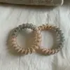 Conjunto de 5~Elásticos de cabelo tipo fio de telefone tiara elásticos simples de alta qualidade sem marcas para prender o cabelo de mulheres alta elasticidade ligeiramente macios