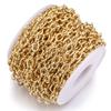 Aço inoxidável vácuo ouro espiral 1:1 Corrente Corrente A Granel Corrente De Ouro DIY Bolsa Hip Hop Colar Pulseira Atacado