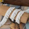 Venda Direta de Fábrica 1,5cm Tecido Elástico Babado Colorido em Estoque Roupa de Boneca Brinquedo Elástico Decorativo Franzido