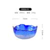 Bol de Vidrio Martillado con Borde Dorado Japonés Venta al por Mayor Set de Vajilla Transparente Estilo Nórdico Bol de Postre Plato Bol de Vidrio